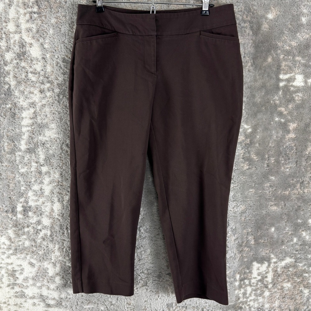 Apt. 9 Size 10 Essentials Dress Career Crop Pants Brown Women